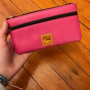 Dooney & Bourke Fuchsia Leather Wristlet